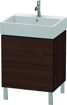 Duravit Waschtischunterbau L-CUBE 582x584x459mm nussbaum gebürstet