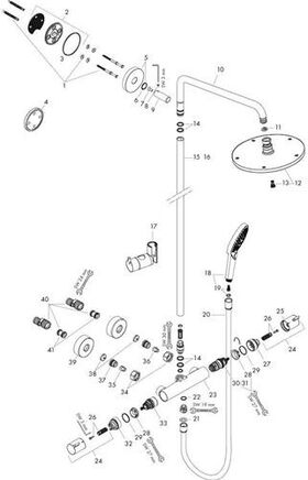 HG Showerpipe RAINDANCE SELECT S 240 Air DN 15 Kopfbr Raindance d= 240mm chrom