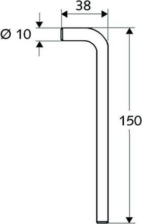 SCHELL Montageschlüssel galv. verzinkt, für Eckventile