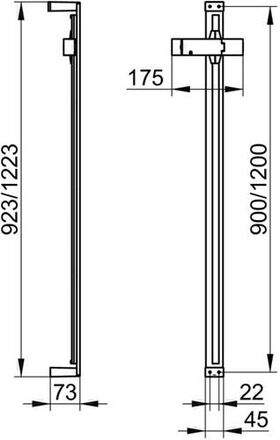 Keuco Brausestange EDITION 11 900mm ni gebü