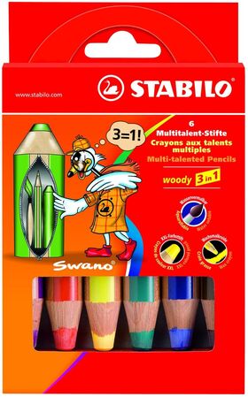 STABILO Stabilo WOODY 3in1 6erEtui 6er Etui