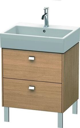 Duravit Waschtischunterbau BRIOSO Griffe chr 570x584x459mm europ. eiche