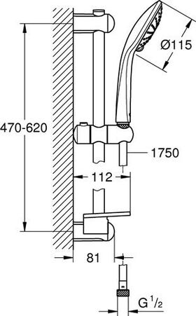 Grohe Brausestangenset EUPHORIA 110 Eco Handbrause 27238000 chr