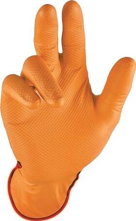 Einweghandschuh Grip Orange Gr.9 orange Nitril 50 St./Box