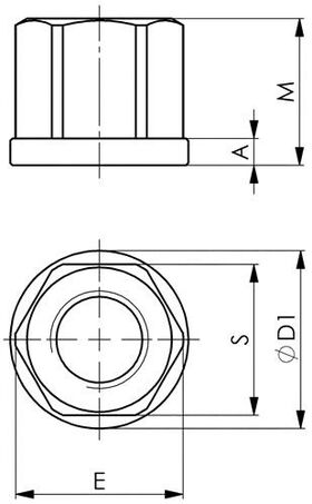 Sechskantmutter DIN 6331 M27 SW 41mm gedr.u.gefräst Festigkeit 10 AMF