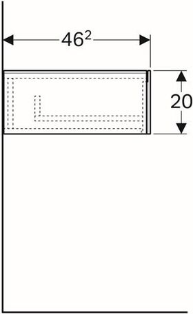 Geberit Seitenschrank XENO² 580x200x462mm Lack matt/greige