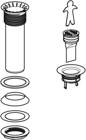 Geberit Ablaufgarnitur-Set für wasserlose Urinale