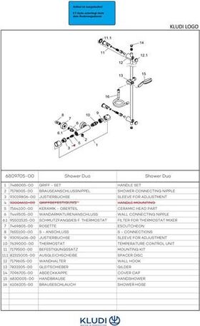 Kludi Therm-Brausearmatur LOGO SHOWER D DN 15 chr