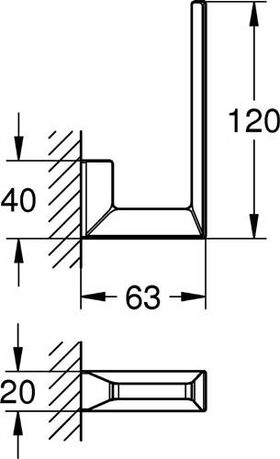 GROHE Reservepapierhalter Selection Cube 120mm chr