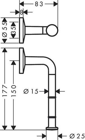 WC-Papierhalter Axor Universal Circular mattweiß