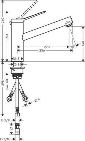 Einhebel-Spültischmischer Zesis M33 150 ND / of. WWBer. 1 jet chrom