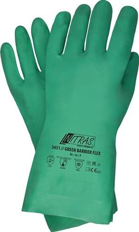 Chemikalienschutzhandschuhe Green Barrier Flex Gr.8 grün EN 388,EN 374 PSA III - VPE: 12