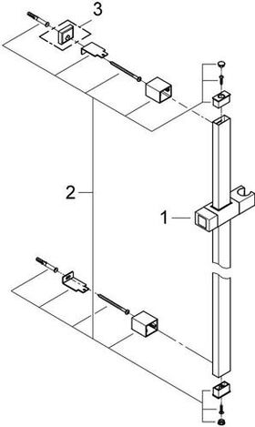 Grohe Brausestange EUPHORIA CUBE 900mm chr