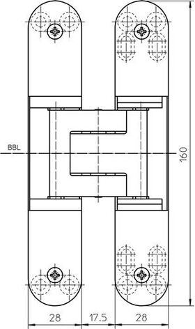 Objektband Tectus® TE 340 3D STA F1-farbig 80kg DIN L/R stu.Tür SIMONSWERK, 2 Stück