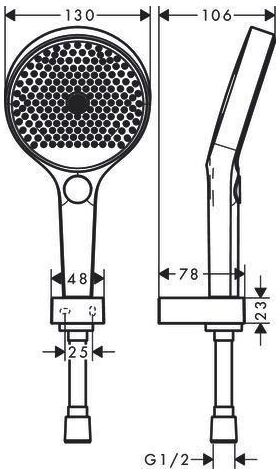 HG Brauseset RAINFINITY 130 3jet mit Brauseschlauch 1600mm mattweiß