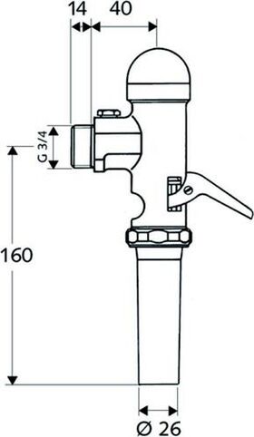 Schell WC-Druckspüler SCHELLOMAT 3/4Zoll m Heb. Einstellbereich 6-14 l chrom