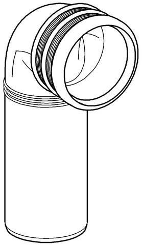 Grohe PP-Ablaufbogen d= 90mm m Tiefenverstellung chr