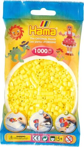 HAMA Perlen pastell Gelb 1.000 Stück