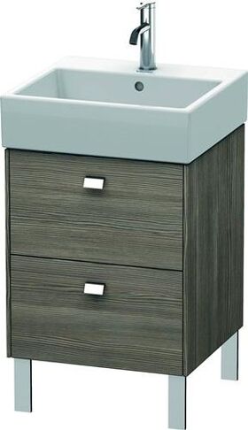 Duravit Waschtischunterbau BRIOSO Griffe chrom 570x484x459mm pine terra