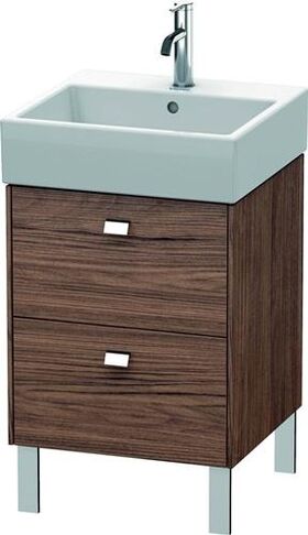 Duravit Waschtischunterbau BRIOSO Griffe chr 570x484x459mm nussbaum dunkel