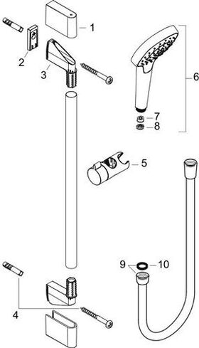 HG Brauseset CROMA SELECT E MULTI Bsta Unica´Croma 650mm EcoS 9 l/m we/chr