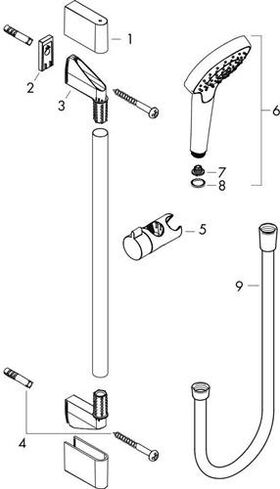 HG Brauseset CROMA SELECT S VARIO Bsta Unica´Croma 900mm weiß/chrom