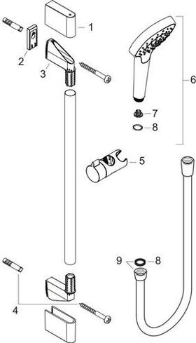 HG Brauseset CROMA SELECT S VARIO Bsta Unica´Croma 650mm EcoS 9 l/m we/chr