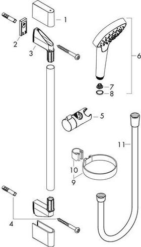 HG Brauseset CROMA SELECT S VARIO Unica´Croma Bsta 650mm m Casetta we/chr