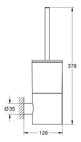 GROHE Toilettenbürstengarnitur Atrio chrom