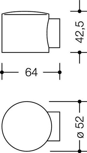 Bodentürpuffer 615B 92 D.52mm H.42,5mm Ku.92 grau ma Dübelmontage HEWI