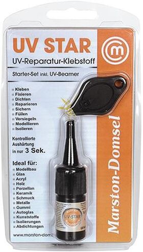 UV-Reparatur-Klebstoff MD UV-Star 3g Kleber /1 UV-Leuchte transp.Set MARSTON