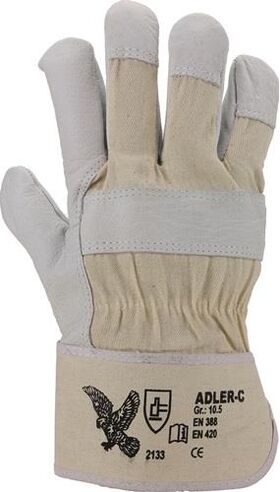 Handschuhe Adler-C Gr.10,5 naturfarben Leder ASATEX - VPE: 12