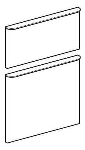 Geberit Schubladenfronten Smyle Square 2 Stück, mit Griffe, Nussbaum, WTU