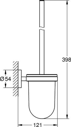 Grohe Toilettenbürstengrt ESSENTIALS 398mm su-st