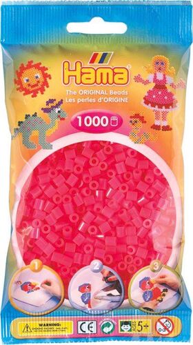 HAMA Perlen Neon Fuchsia 1.000Stück