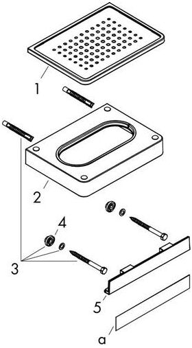 Seifenschale/Ablage AXOR UNIVERSAL Wandmontage chrom