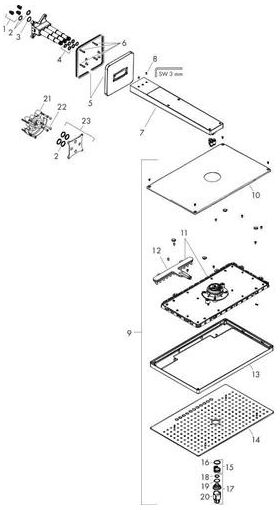 Kopfbr AXOR SHOWERSOLUTIONS 460/300 2jet chrom