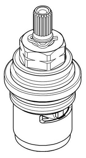 Grohe Keramik-Oberteil 3/4" Anschlag rechts