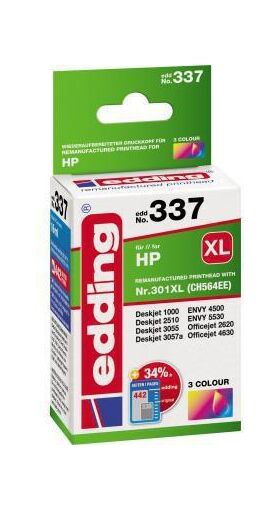 edding Tintenpatrone 18-337 wie HP 301XL farbig 16ml