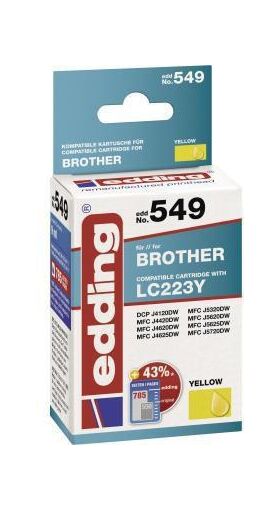 edding Tintenpatrone 18-549 wie Brother LC223 gelb