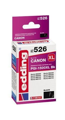 edding Tintenpatrone 18-526 wie Canon PGI-1500XL schwarz