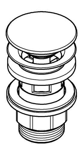 Grohe Ablaufgarnitur m Druckstopfen chr