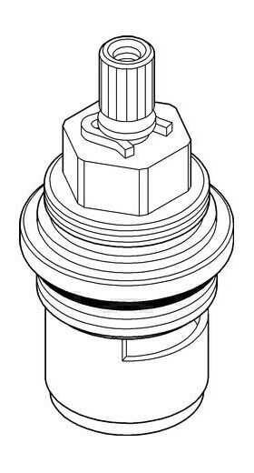 Grohe Keramik-Oberteil 3/4" Anschlag links