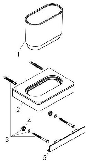 Zahnputzbecher AXOR UNIVERSAL Wandmontage chrom