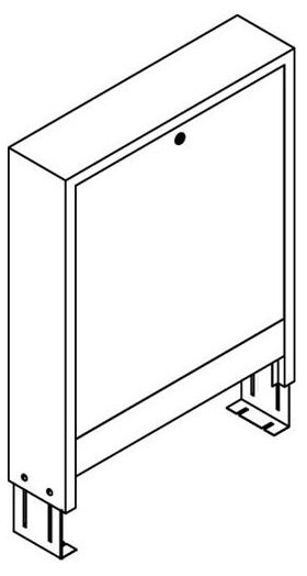 OV Aufputz-Verteilerschrank Stahl verzinkt Nr. 1, 600x760-870x160mm