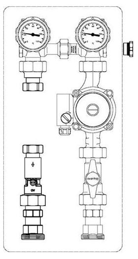 OV Wärmemengenzähler Einbau-Set für Regumat S-180