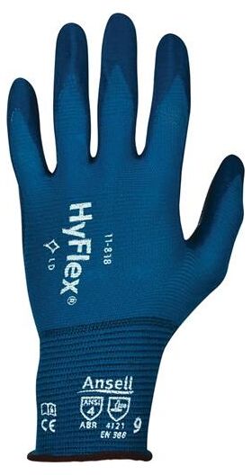 Handschuhe HyFlex Nr.11-818 Gr.9 dunkelblau Nylon-Spandex EN 388 Kat.II - VPE: 12