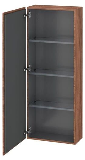 Duravit Halbhochschrank L-CUBE 500x243x1320mm Ans links nussbaum natur