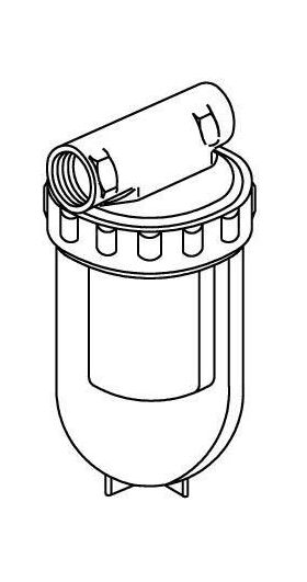 OV Heizölfilter-Einstrang Oilpur Niro-Edelstahlsieb 100-150 my DN 15 1/2Zoll