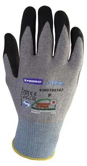 Handschuhe Flex Gr.8 grau/schwarz EN 388 Kat.II PROMAT - VPE: 12